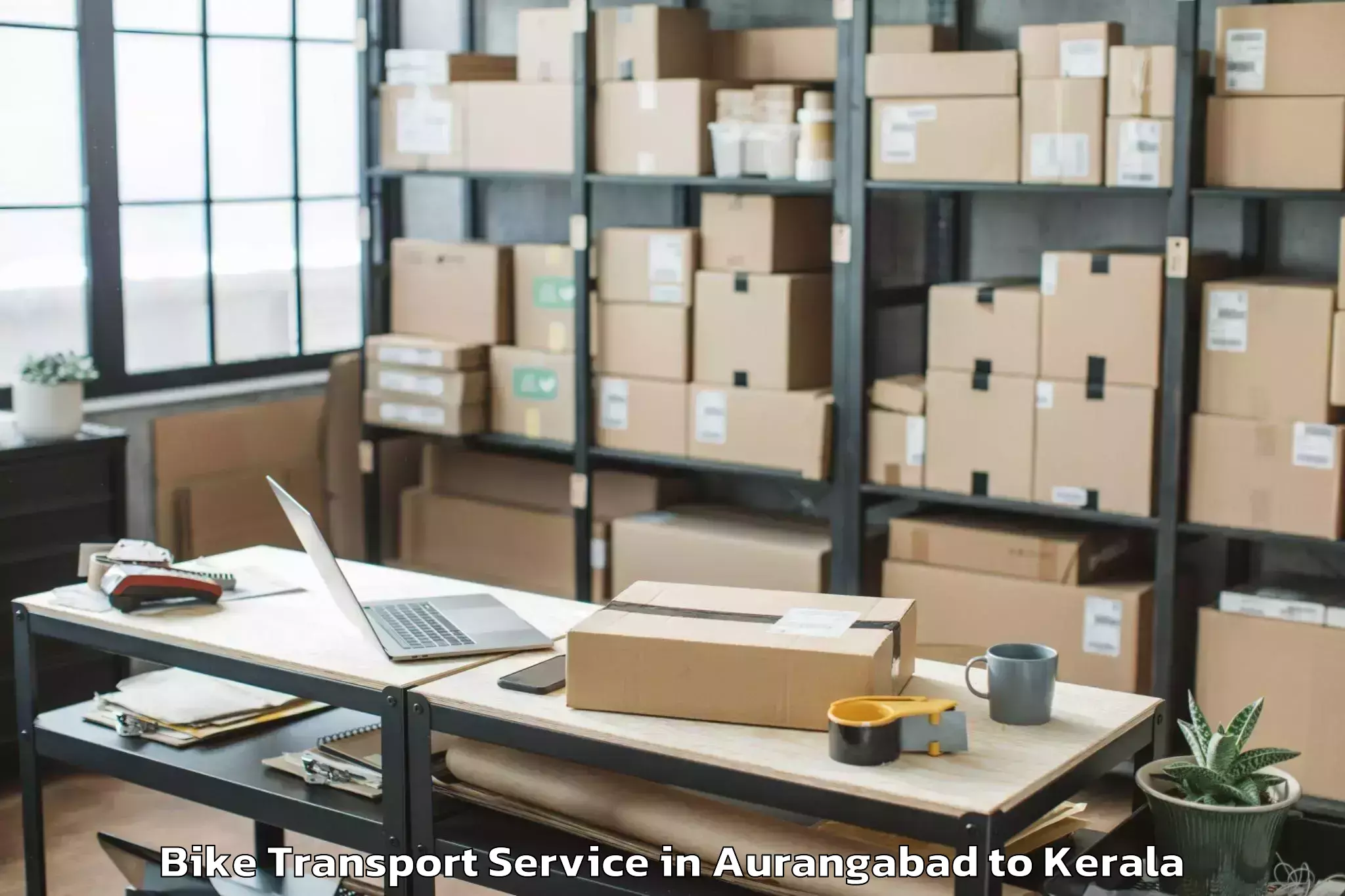 Leading Aurangabad to Olavakkot Bike Transport Provider